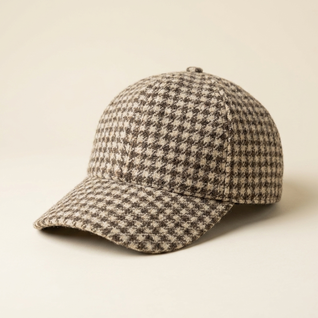 The Houndstooth Tweed Baseball