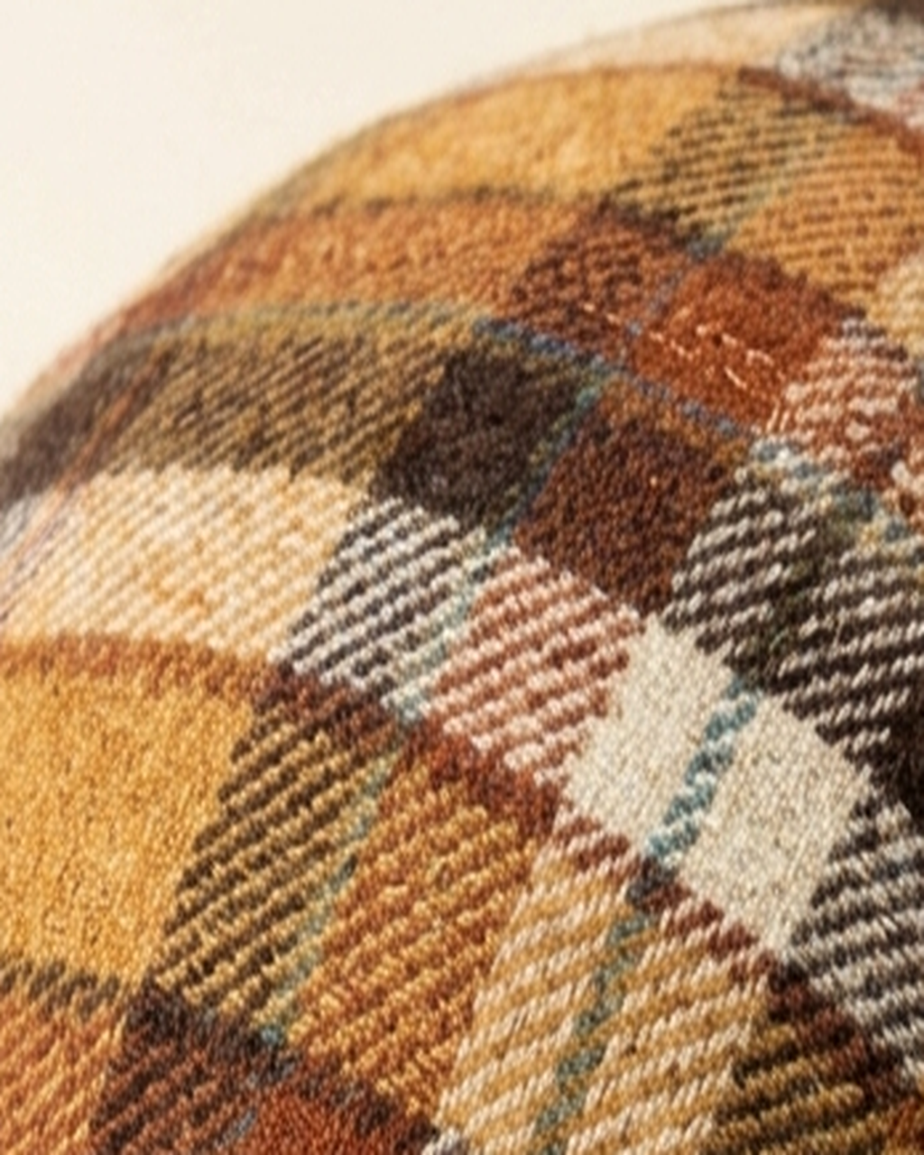 Honey tartan weave in detail